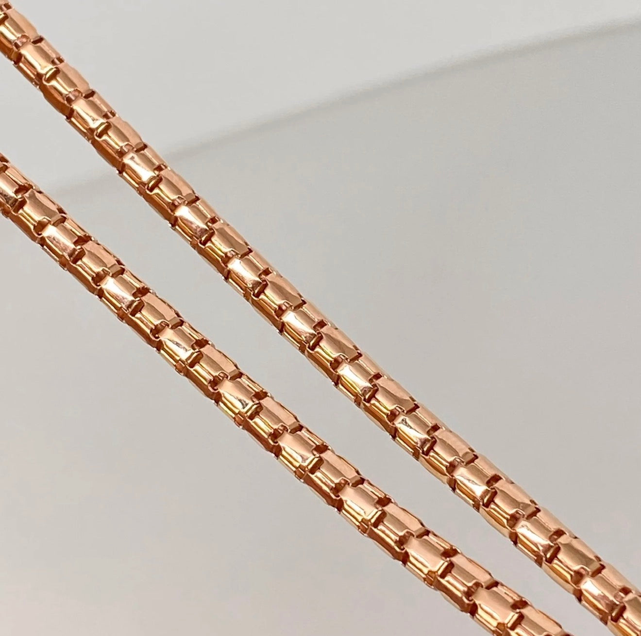 Cadena • Cola Ratón Oro Rosa 18K +3 / 15,2 gr / 3.3 mm / 60 cm *
