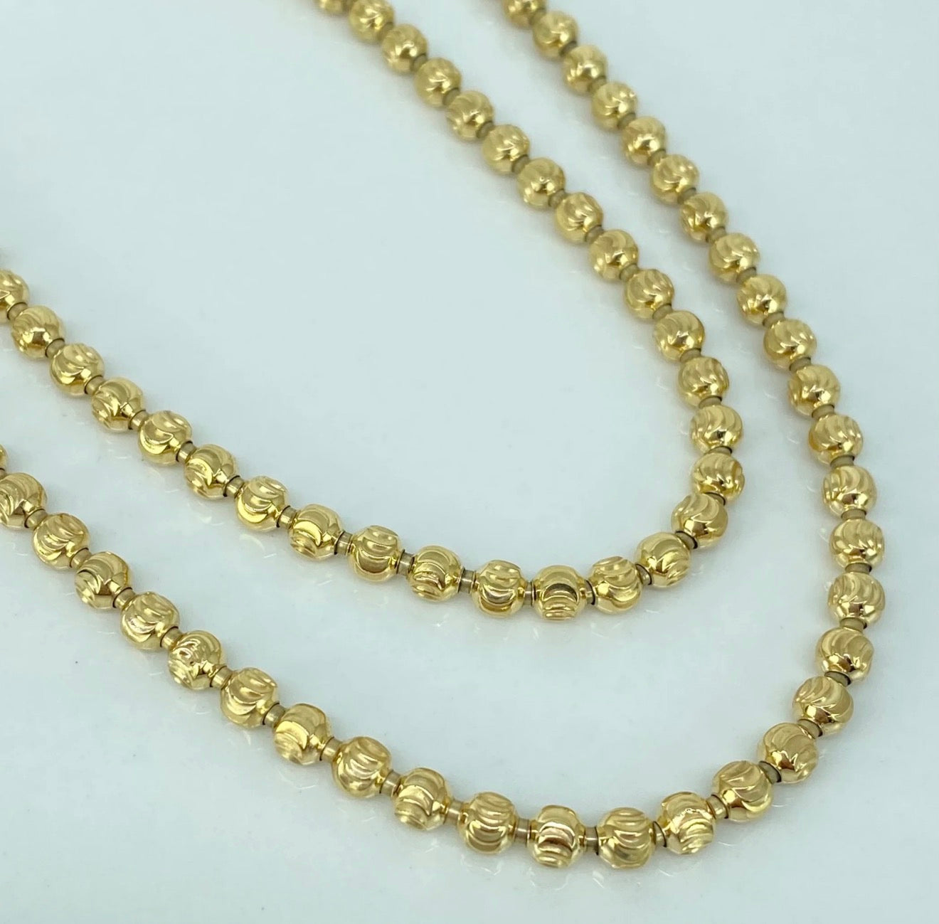 Cadena militar diamantada Oro amarillo 18K +1 / 27,85 gr / 3.8 mm / 73 cm *