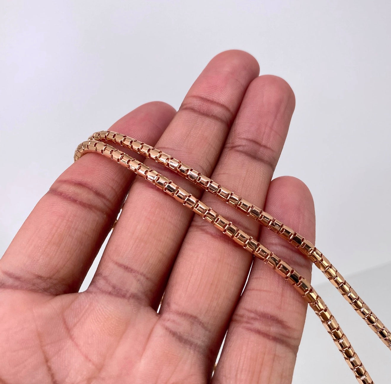 Cadena • Cola Ratón Oro Rosa 18K +3 / 15,2 gr / 3.3 mm / 60 cm *