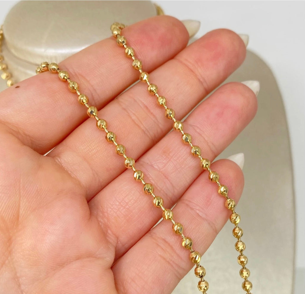 Cadena militar diamantado NAC ESP ORO AMARILLO 18K / 17,34 GR / 3 MM / 60 CM *