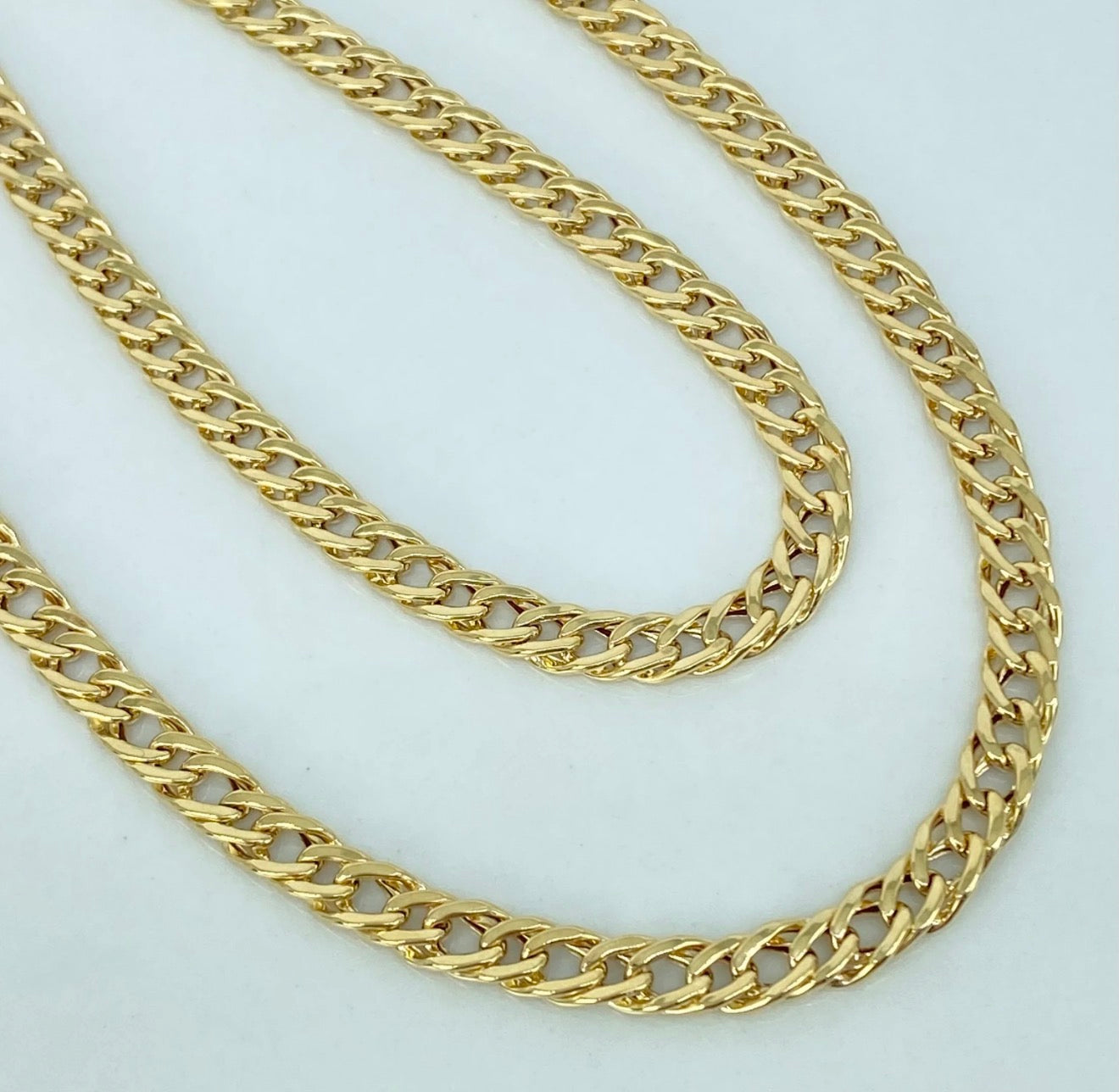 Cadena Cubana doble • Oro amarillo 18K / 8,17 gr / 4,7 mm / 60 cm *