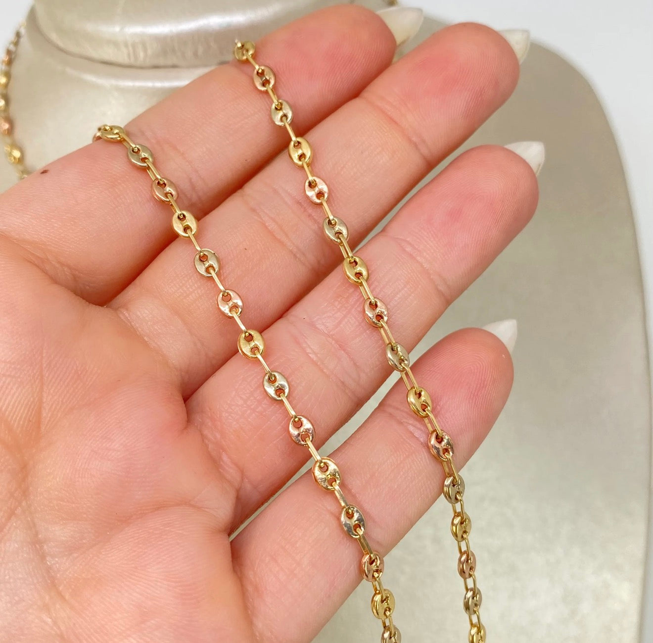 Cadena Tres Oros 18K 6.31 g /3.3 mm / 60 cm