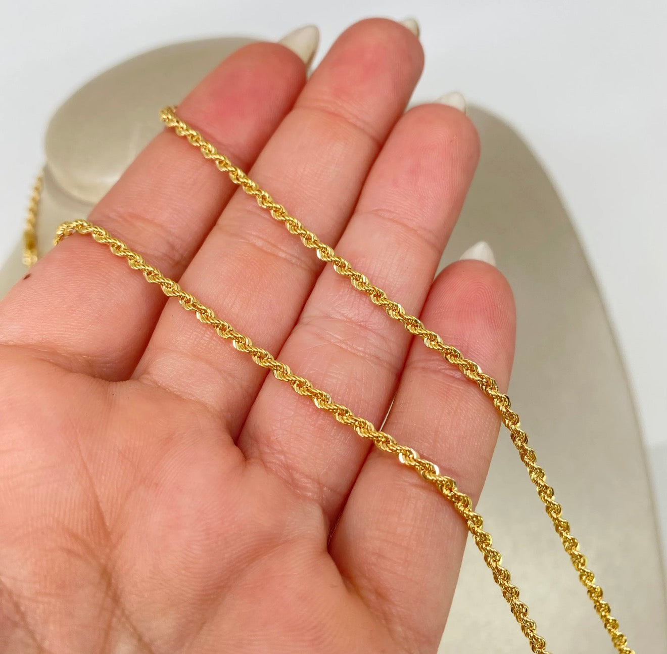 Cadena • Lazo Oro amarillo 18K +1 / 3,45 GR / 2.2 MM / 60 CM *