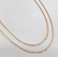 Cadena • Escalera plana diamantada tres oros 18K / 1,34 GR / 1,2 MM / 45 CM *